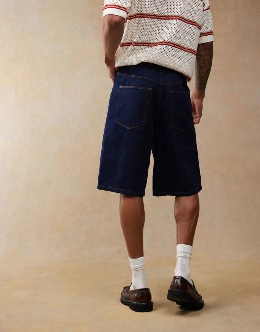 ASOS DESIGN – Indigoblå jeansjorts i längre modell, 5 av 5