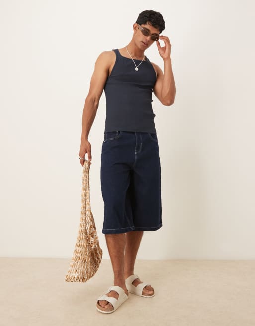 ASOS DESIGN - Indigoblå jorts i denim i længere længde, 4 af 5