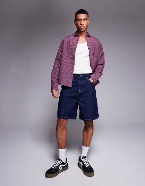 ASOS DESIGN - Indigoblå jorts i denim i standard-længde - view 1