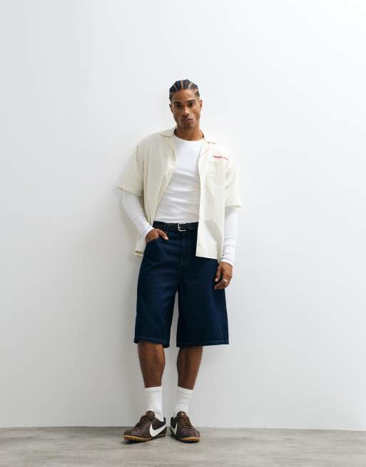 ASOS DESIGN - Indigoblå løstsiddende jorts i denim , 4 af 10