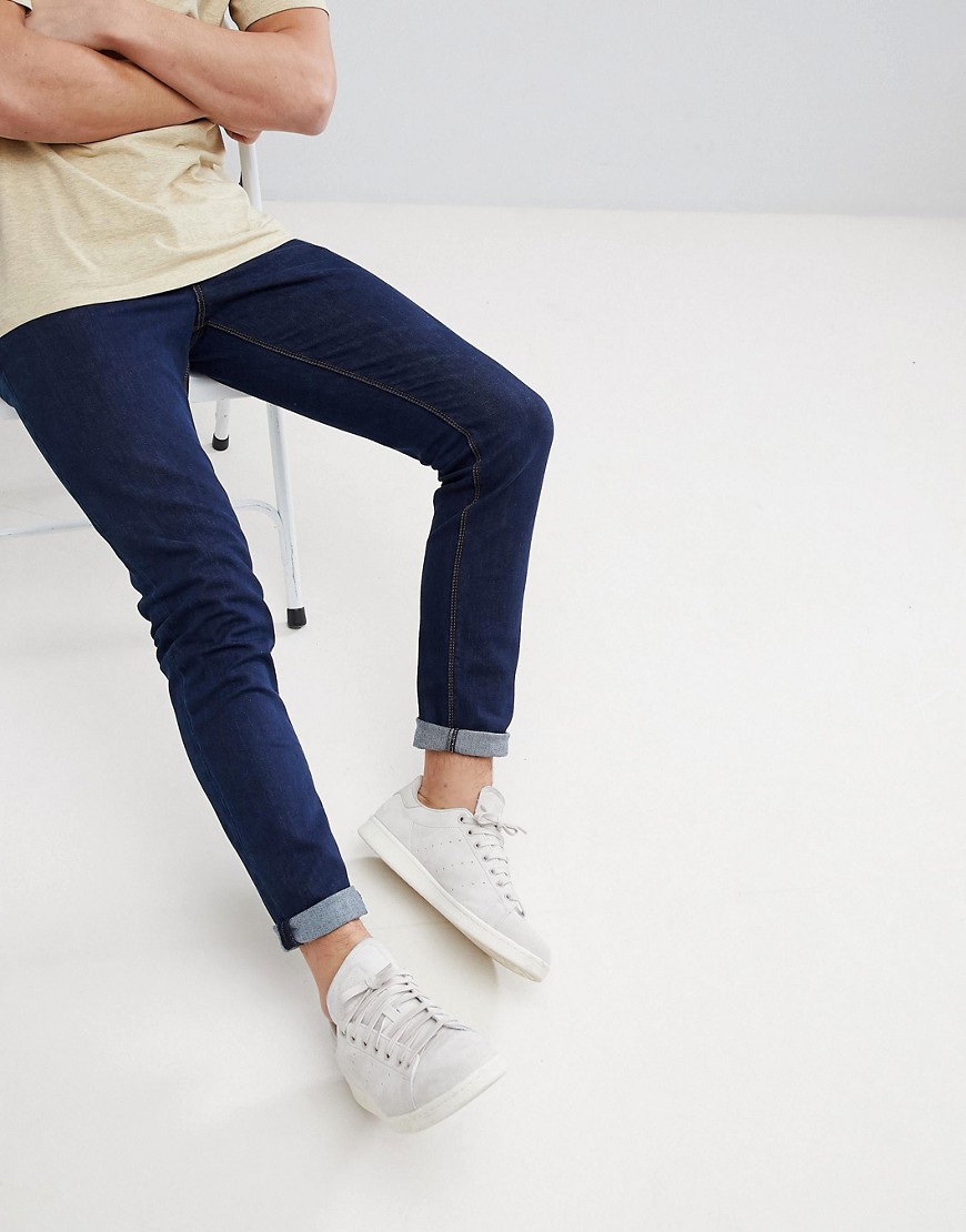 ASOS DESIGN – Indigoblå skinny jeans