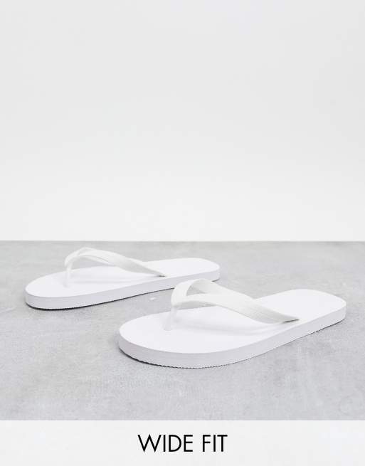 ASOS DESIGN - Infradito pianta larga bianche