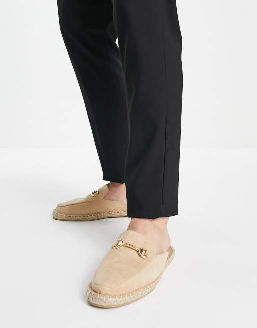ASOS DESIGN - Instap-espadrilles met trens van imitatiesuède in stone, 2 van 4