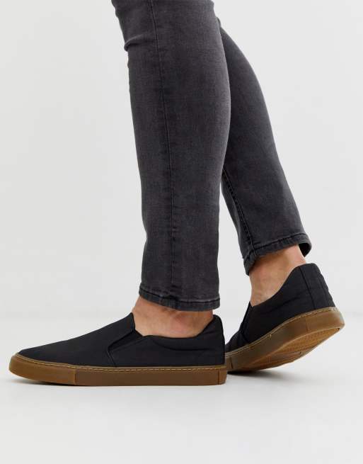 ASOS Design - Instapgympen in zwart met gumzool