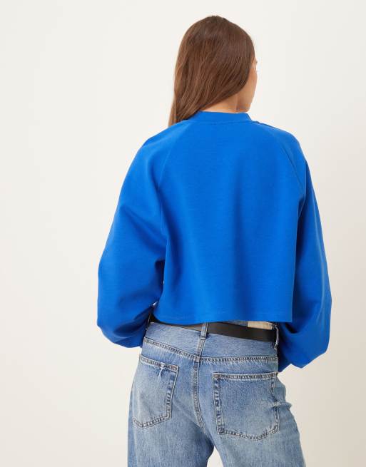 ASOS DESIGN interlock cardigan in blue