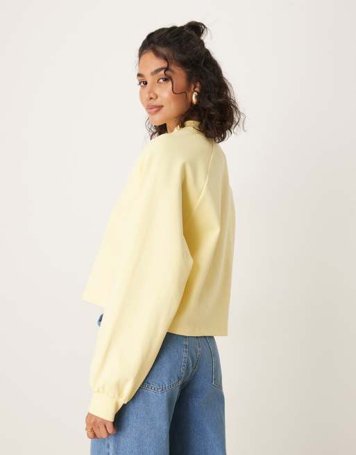 ASOS DESIGN interlock cardigan in buttermilk