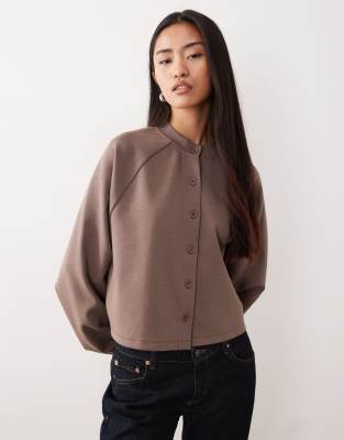 Asos Design Interlock Cardigan In Black