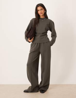 ASOS DESIGN - Interlock co-ord set in antracietgrijs | ASOS