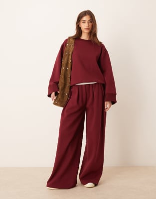 ASOS DESIGN - Interlock co-ord set in bordeauxrood | ASOS