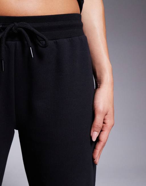 ASOS DESIGN interlock flared sweatpants in black - part of a set, 5 of 5
