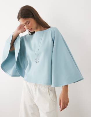 Женский топ ASOS Design кейп оверсайз, светло-голубой