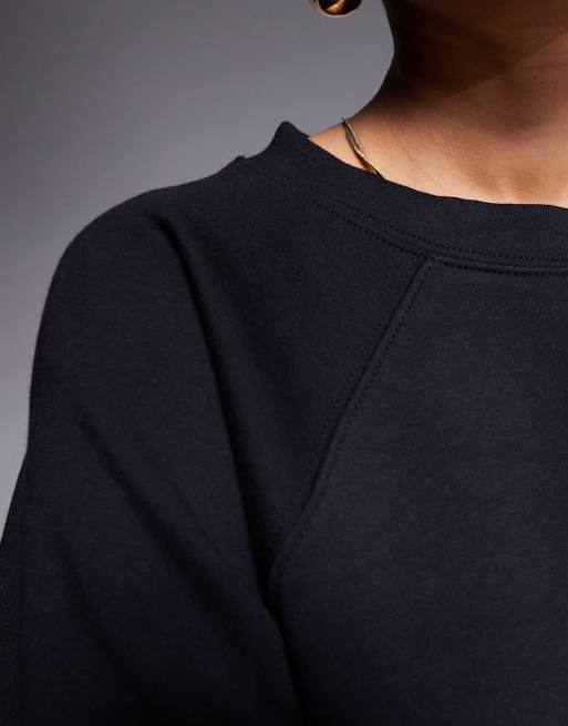 ASOS DESIGN interlock raglan t-shirt in black - part of a set