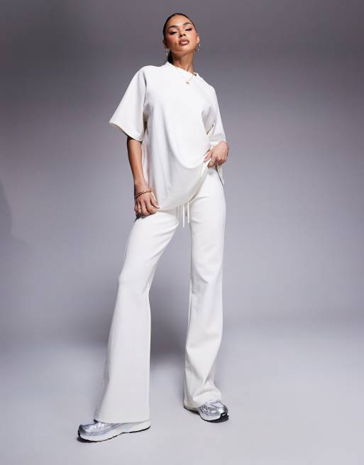 ASOS DESIGN interlock raglan t-shirt in coconut milk (part of a set)