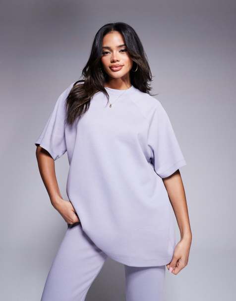 ASOS DESIGN interlock raglan t-shirt in grey (part of a set) - view 1