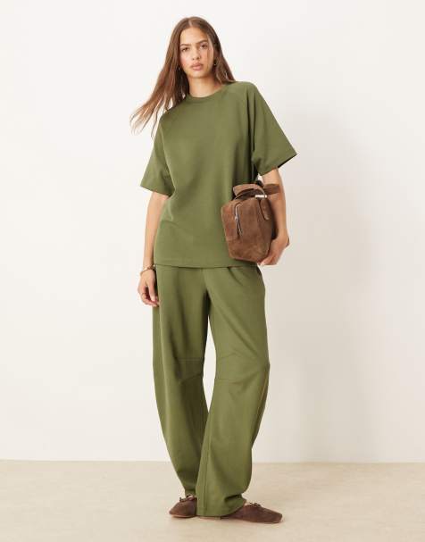 ASOS DESIGN interlock set in khaki - view 1
