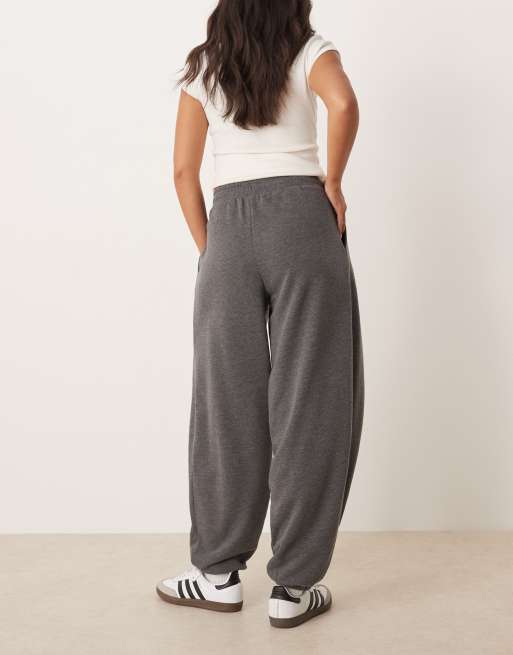 ASOS DESIGN inverted pleats sweatpants in navy