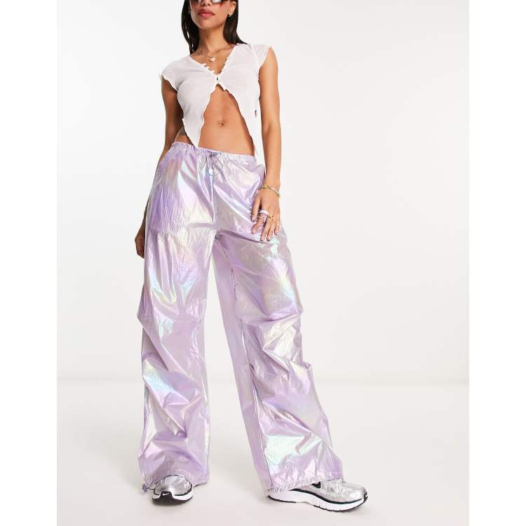 Holographic store cargo pants