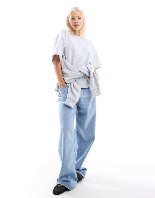 ASOS DESIGN - Ismeleret sweat-t-shirt med slå-om-ærme fortil, 2 af 4