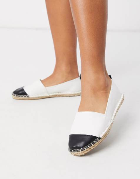ASOS DESIGN – Jacey – Weiße Leinen-Espadrilles