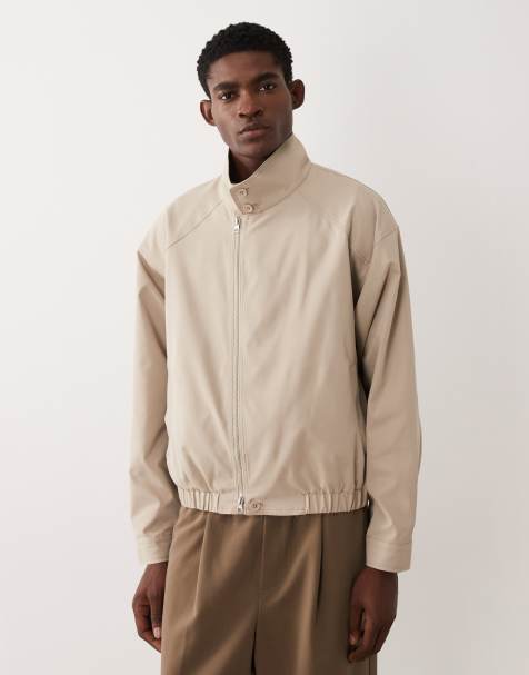 ASOS DESIGN - Jack met opstaande boord in beige - view 1