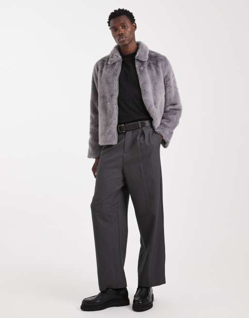 ASOS DESIGN - Jack van imitatieleer in grijs, 2 van 5
