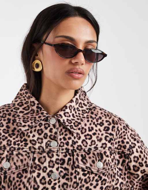 ASOS DESIGN – Jacke im Stil der 80er mit Leopardenmuster und überschnittenen Schultern, 2 von 4