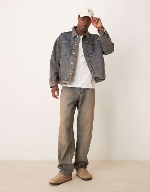 ASOS DESIGN jacket in washed gray - part of a set, 2 of 4