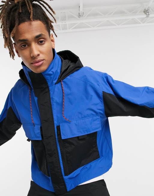 ASOS DESIGN jacket with multi pocket in blue ASOS
