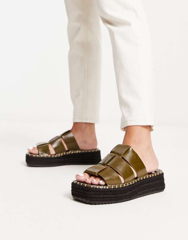 ASOS DESIGN Jackson fisherman espadrilles in khaki