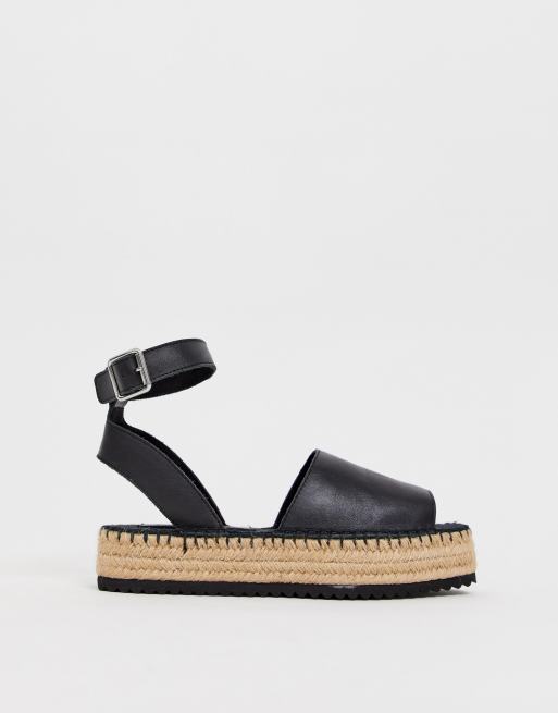 Jacoba leather sales flatform espadrilles