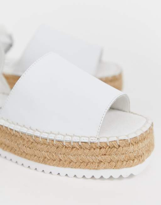 Jacoba leather store flatform espadrilles