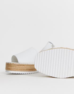 asos design jacoba leather flatform espadrilles