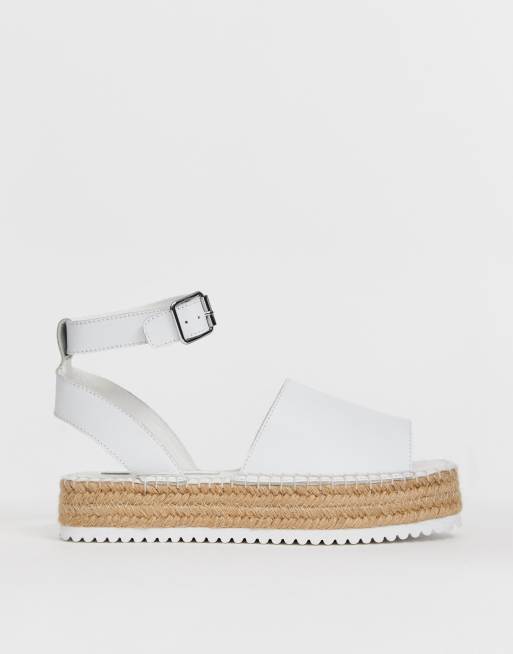 Jacoba leather store flatform espadrilles