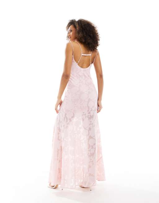 Asos pink gown best sale