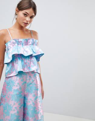 asos ruffle jumpsuit