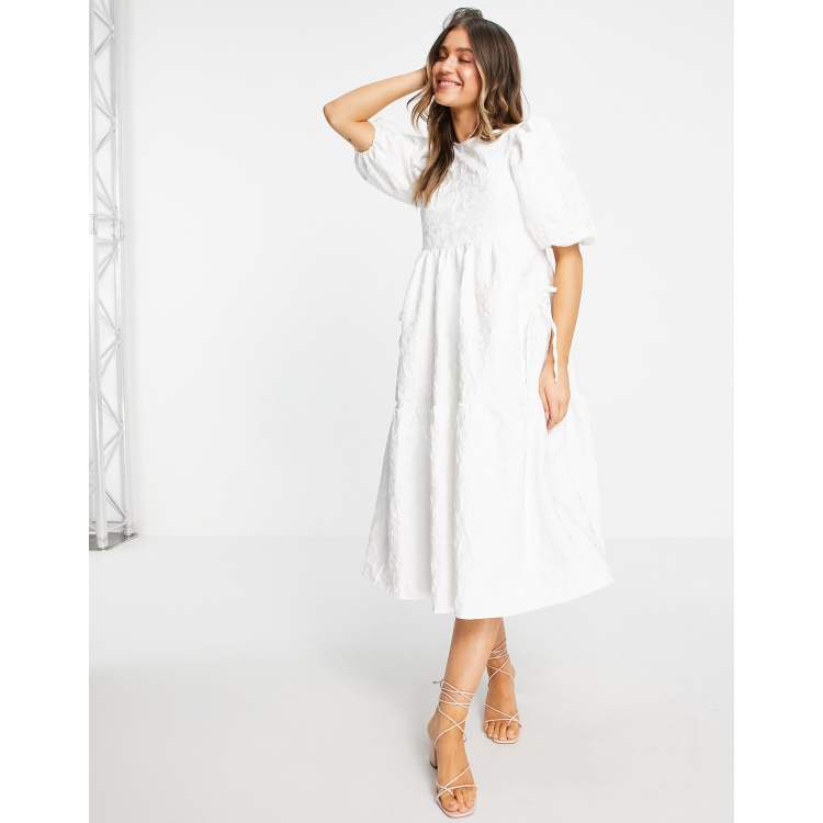 asos white midi dress ASOS DESIGN micro embellished cami maxi dress in white