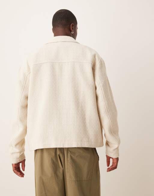ASOS DESIGN - Jacquard utility-jack in ecru, 4 van 4