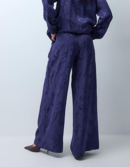 ASOS DESIGN jacquard wide leg pant, 4 of 5