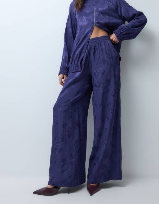 ASOS DESIGN jacquard wide leg trouser, 2 of 5