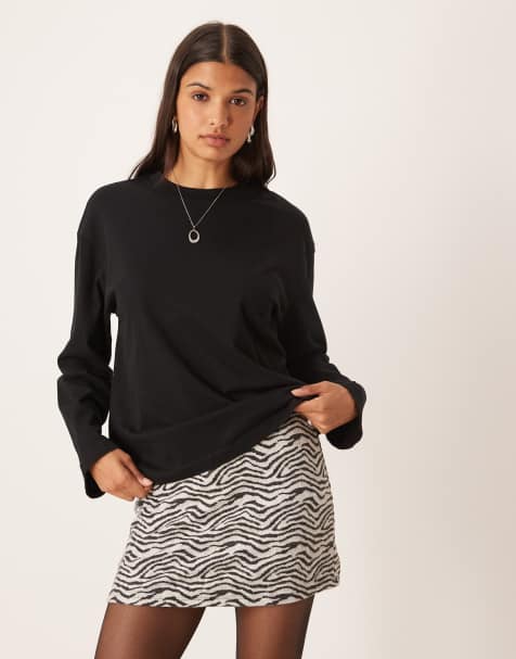 ASOS DESIGN jacquard zebra print skort - view 1