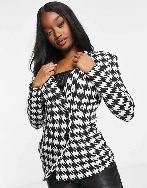 ASOS DESIGN - Jakkesæt i jacquard-vævet jersey med pepitatern, 2 af 2