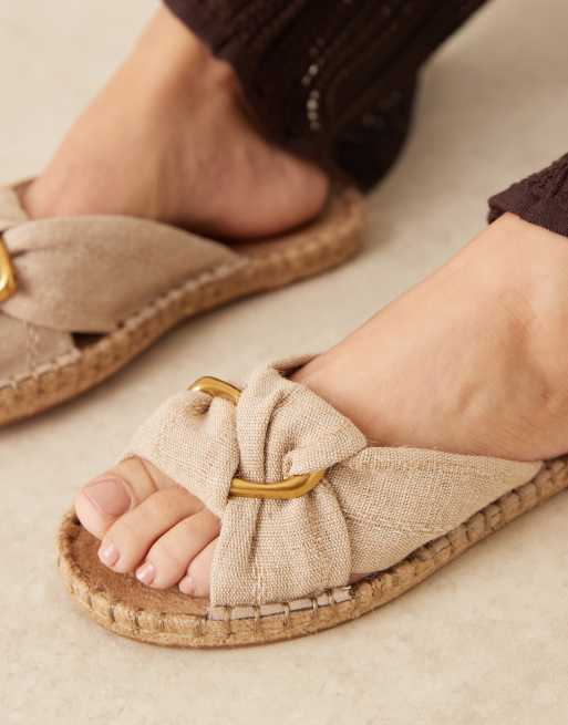 ASOS DESIGN - Jade - Geknoopte espadrille-muiltjes in naturel, 3 van 4