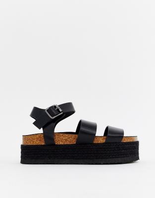 asos design jaguar espadrille flatforms