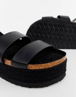 asos design jaguar espadrille flatforms