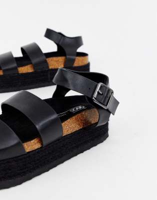 asos design jaguar espadrille flatforms