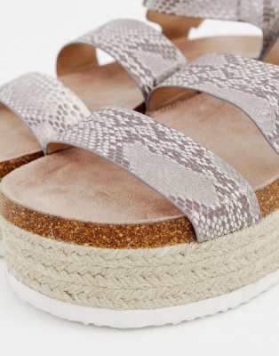 asos design jaguar espadrille flatforms