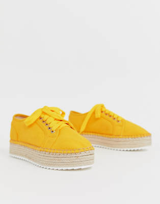 lace up espadrille trainers