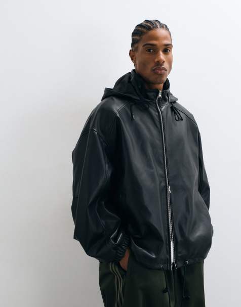ASOS DESIGN jakke i læderlook i sort - view 1