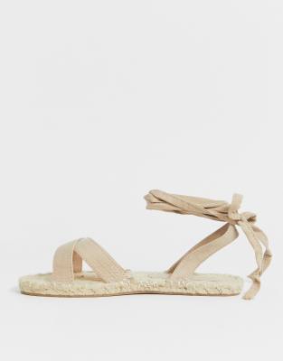 beige espadrille sandals