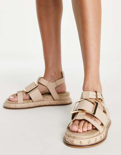 ASOS DESIGN – Jalapeno – Krämvita, grova espadriller i premiumläder, 3 av 4